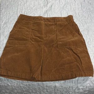 Corduroy Mini Skirt With Pockets